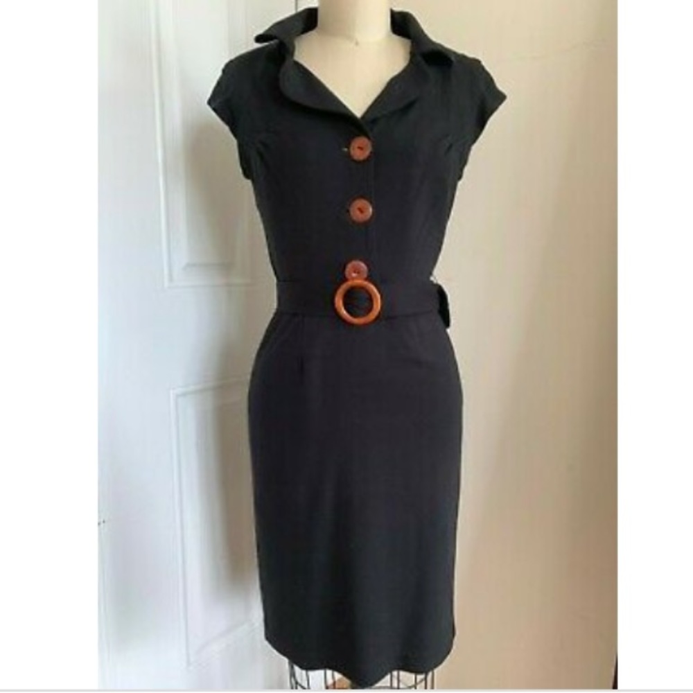 Vintage Betsey Johnson Black Short Sleeve Dress